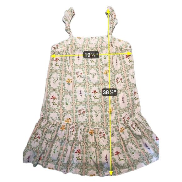 Agua Bendita X Target Sz 1X Floral Pink Sundress Ruffle Romantic Soft Comfy - Picture 7 of 7
